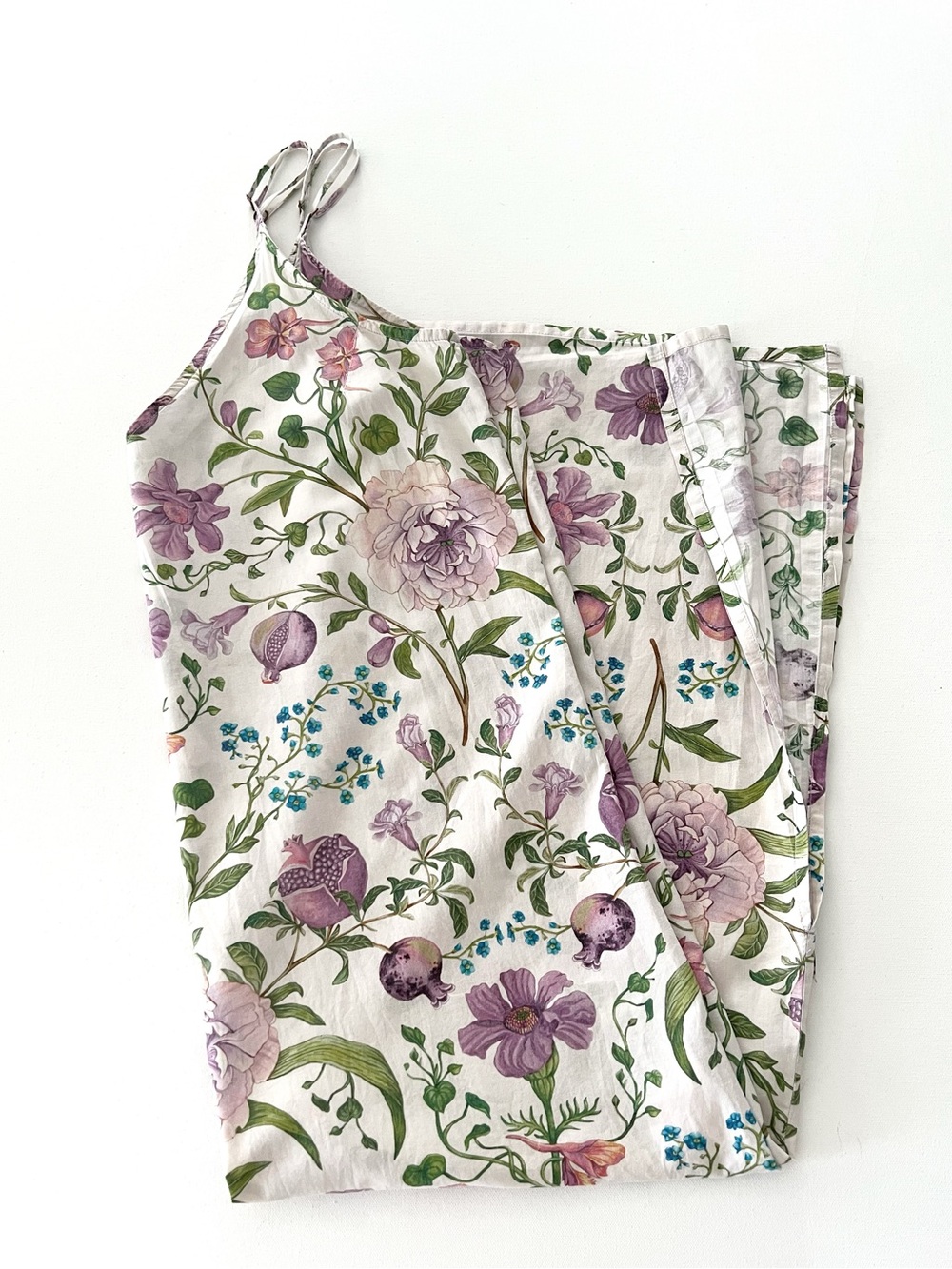 Desmond & Dempsey Lavender Botanical Floral Print Slip Nightgown Size Large - Picture 10 of 10